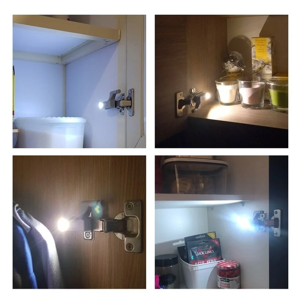 5個のLEDランプ内閣ヒンジの光キッチンベッドルーム室戸棚にワードローブ内側のループを引き出しセンサーの常夜灯