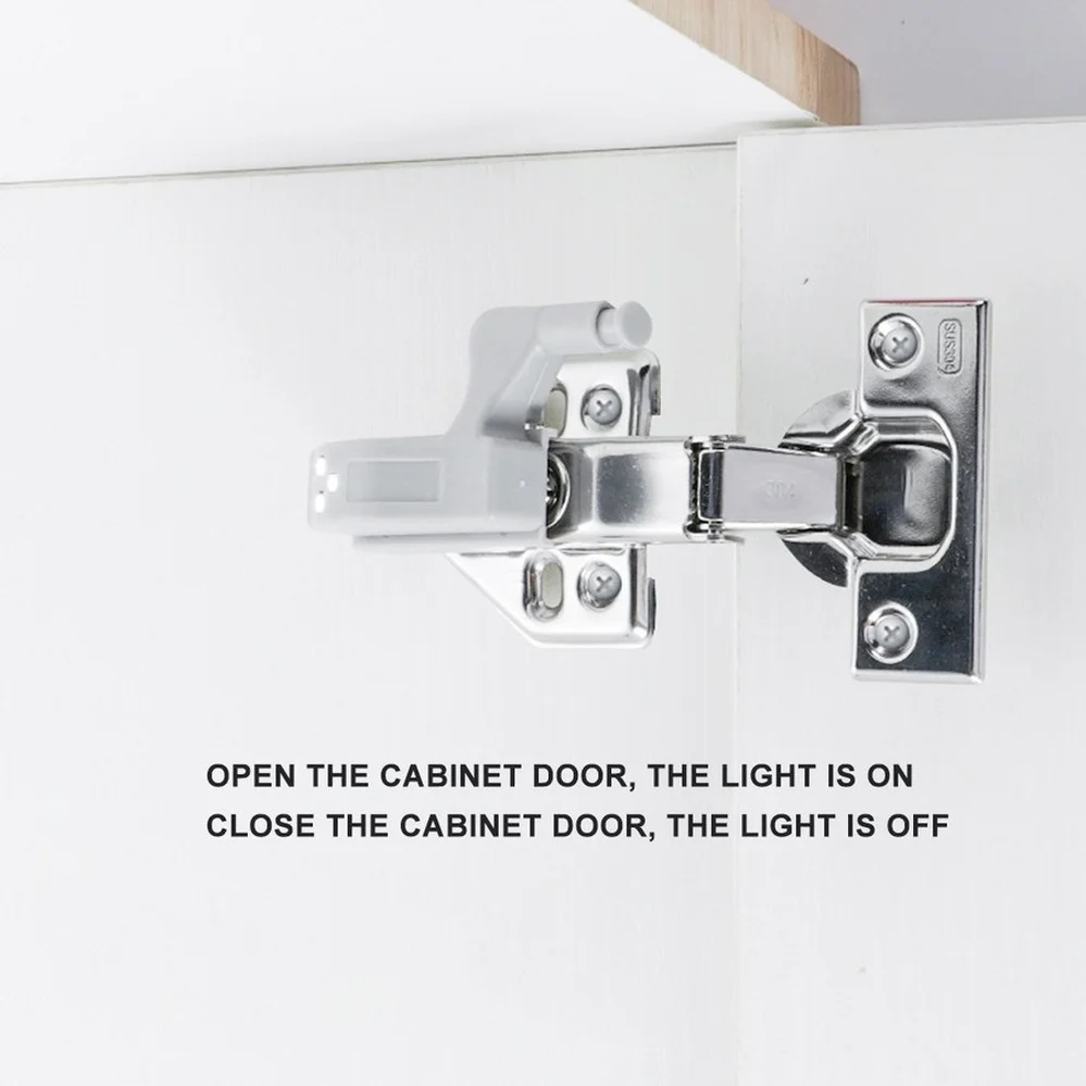 5個のLEDランプ内閣ヒンジの光キッチンベッドルーム室戸棚にワードローブ内側のループを引き出しセンサーの常夜灯