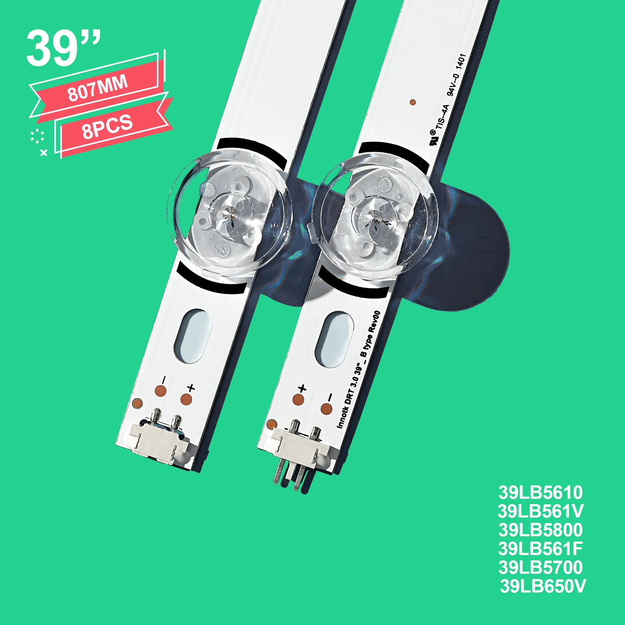 8個入(4A+4B)LEDバックライトのストリップのための390HVJ01lnnotek drt3.0 39