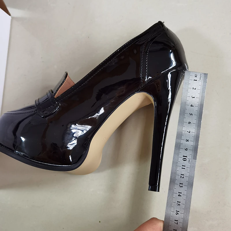 Kcenidプラスサイズ35-47新たな特許の革の女性トポンプ-セクシーハイヒールで優雅なポンプウトパ靴赤ワイン2023