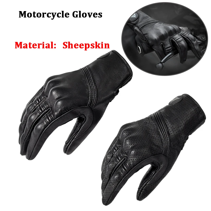 MOTOWOLF少二輪車の革手袋ヴィンテージに乗ってMoto保護すよね男のバイクグローブモータースポーツバイクを手袋