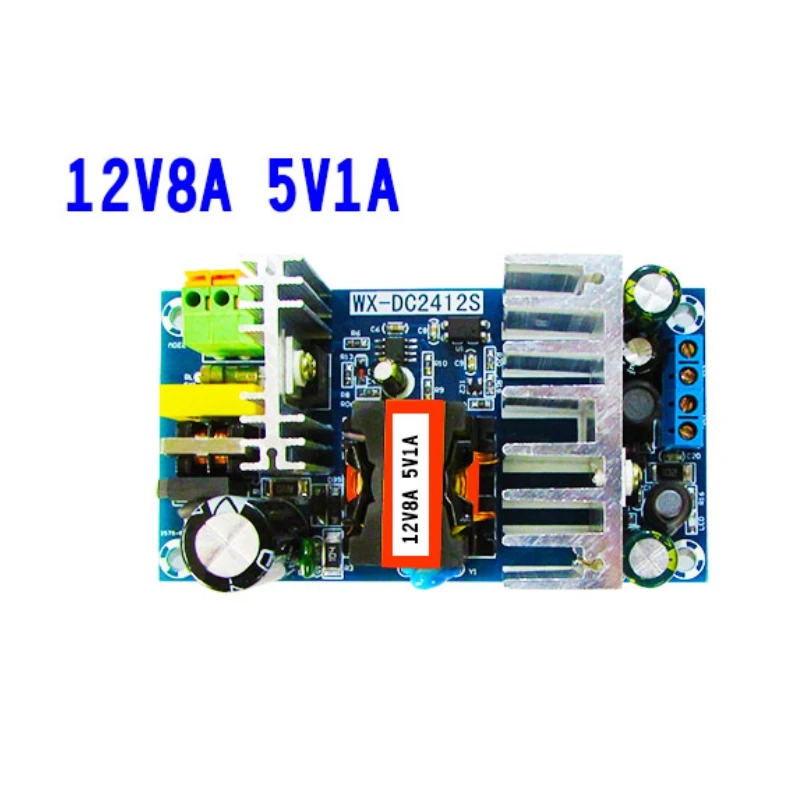 デュアル出力ACコンバータ110v220v DC12V8A5V1A100Wスイッチング電源ボード電源モジュール