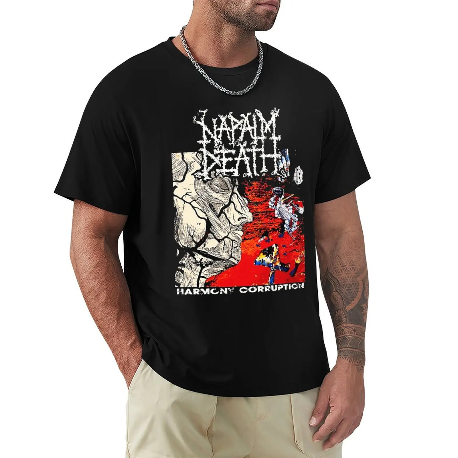 ム死バンドの金属研磨英国Tシャツ男女の純粋な綿の新規性のTシャツ丸カゴショートスリーブトップス夏