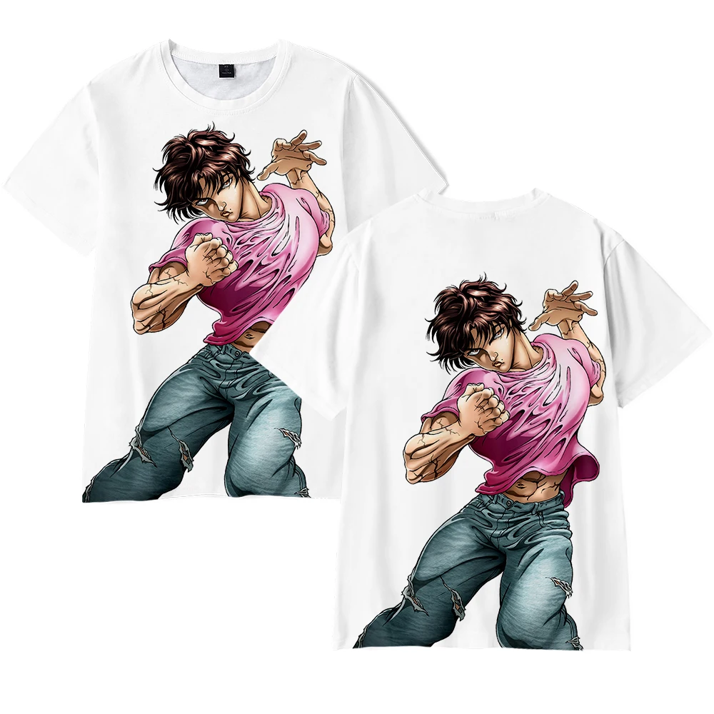 個性夏3DコミックGrappler刃牙Tシャツの男性が女性ファッションキッズTee3DアニメGrappler男子トップ