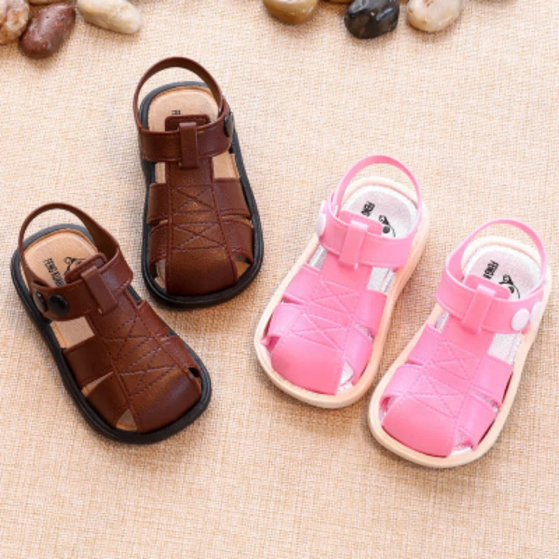 赤ちゃん女の子少年夏のサンダル幼児の衝突防止幼児の靴のソフト底面のゴムキッズお子様のビーチサンダル